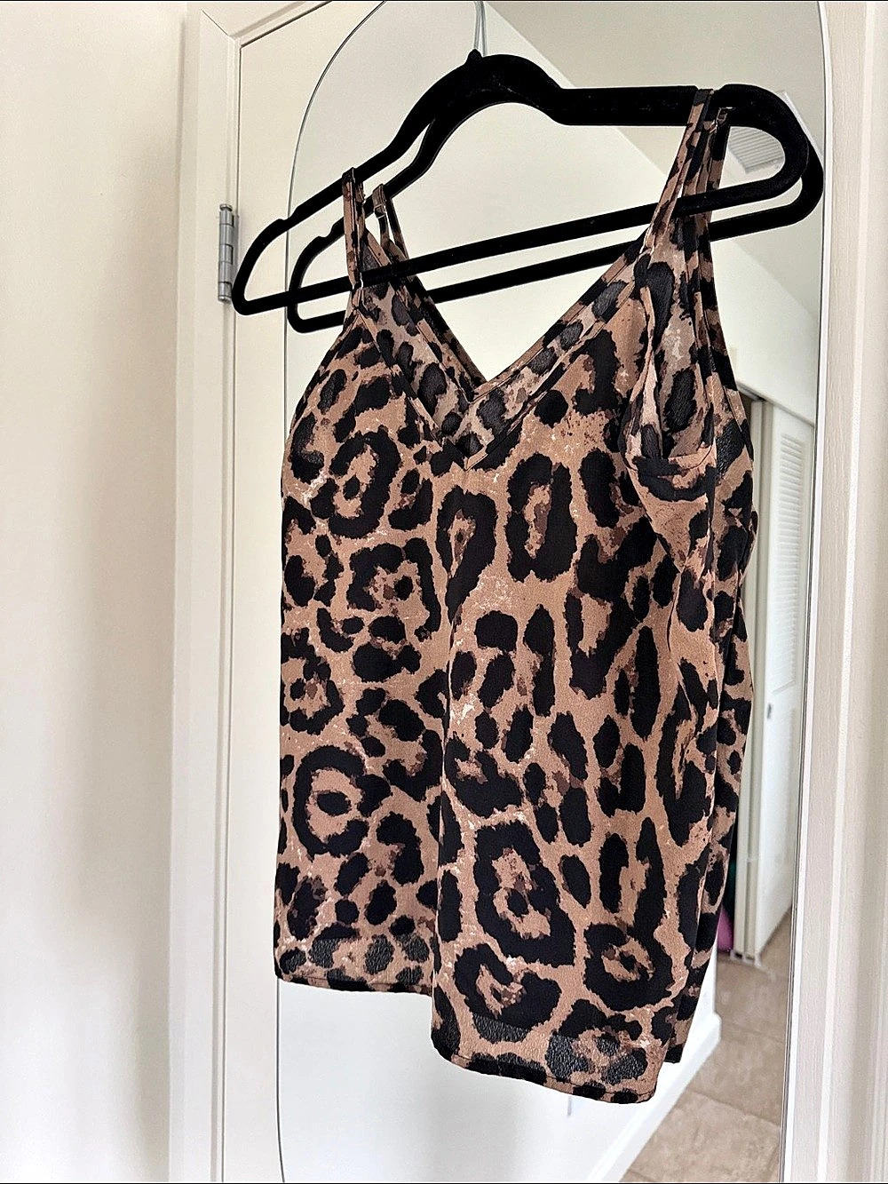 Leopard Print Tank Top Brown & Black